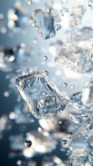 Stunning Ice Cubes in Water: A Refreshing Visual Display