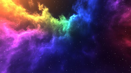 Fototapeta premium Colorful nebula showcasing interstellar gas and numerous celestial stars