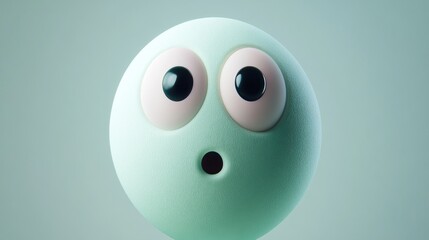 Astonished 3D Emoji: A Surprised and Wide-Eyed Digital Character