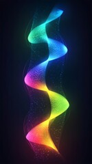 Naklejka premium A striking blend of colorful lights on a dark background, creating an energetic and dynamic visual scene