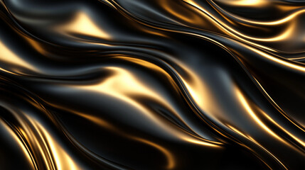 Luxurious black and gold fluid abstract background