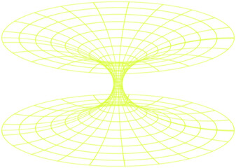 Cyber Neon Wireframe Hyperboloid