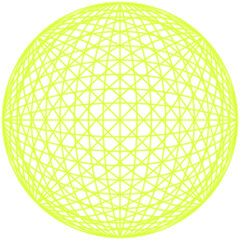 Cyber Neon Wireframe Sphere