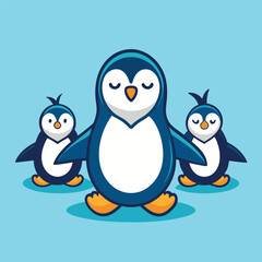 Cute Penguins Practicing Yoga, Perfect for Kids' Content