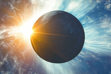 Celestial Dance of Aquarius During a Breathtaking Eclipse Event in the Cosmos