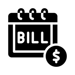 bill due date glyph icon