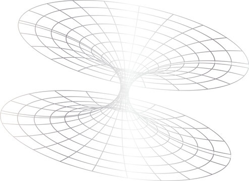 Silver Wireframe Hyperboloid