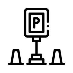reserved parking line icon