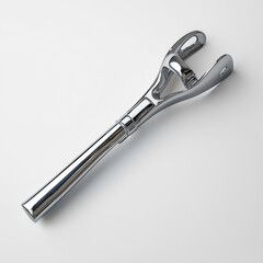 Obraz premium Intricate detailed shot of eyelash curler with sleek metal design for precision beauty styling perfection