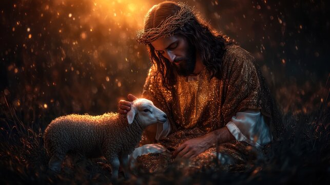 Good Shepherd: Jesus Christ Leading His Flock with Guiding Light, Christian Symbolism
