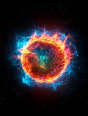 Celestial Dance: A Cosmic Ballet of Energy in the Depths of Space, a Stellar Symphony of Light and Color, a Universe of Abstract Art and Scientific Wonder