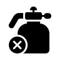 no pesticides glyph icon