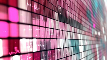 Dynamic Colorful Pixel Wall Display: A Technological Art Piece