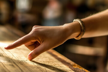 Obraz premium a hand that points at something