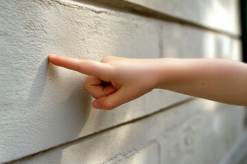 a hand that points at something