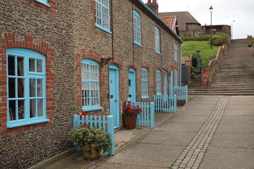 old houses in the beach town of aldeburgh