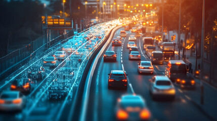 An AI-powered smart road system adapting to real-time traffic flow.