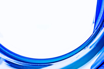 blue dynamic curve on white background