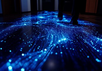 Interactive floor map projection in home