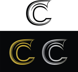 Abstract letter C logo design