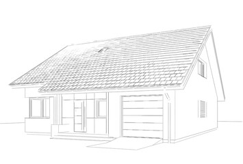 house sketch drawing