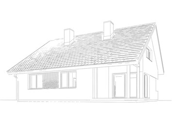 house sketch drawing