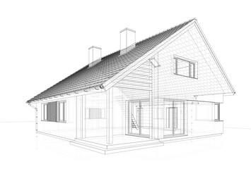 sketch of house