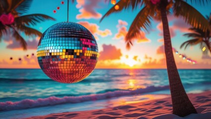 Beach Disco Ball Sunset Party
