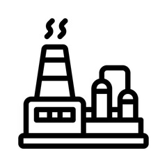 petroleum refinery line icon