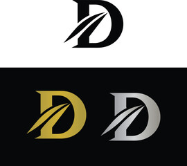 Abstract letter D logo design