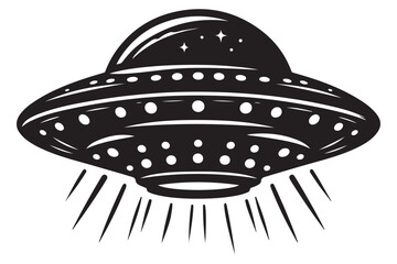 Unidentified Flying Object Illustration Vector UFO Spacecraft Sightings Artwork