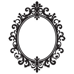 Elegant Oval Frame Vector Graphic Design Decoration Illustration Element