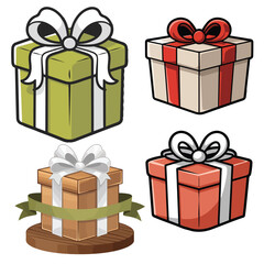 gift boxes vector illustration