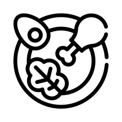 balanced plate line icon