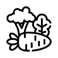 vegetables line icon