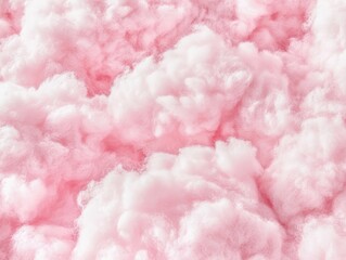 Ethereal Pink Cotton Candy Texture: A Soft, Fluffy Background with Delicate Fibers and Pastel Hues for Sweet Designs and Romantic Art Projects