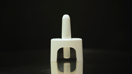 NALOXONE nasal spray from the emergency bag, contain medication used in recovery of Opioid drugs overdose. Nasal medications drugs from overdose kit.