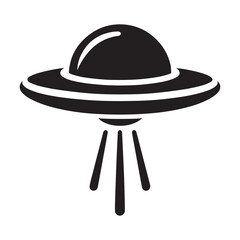 Classic Flying Saucer Silhouette Design for Sci-Fi Projects