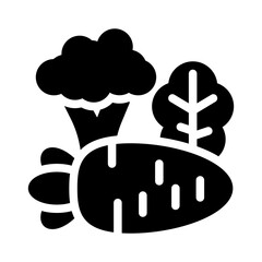 vegetables glyph icon