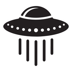 Flying Saucer Silhouette Design with Multiple Beam Lights