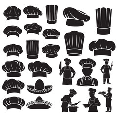 black and white food icons
