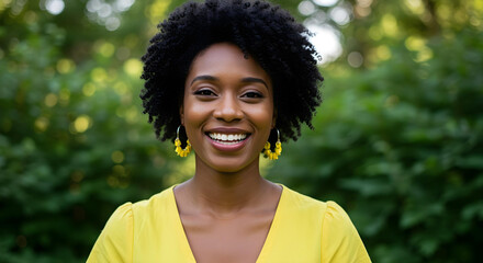 smilling black person portrait create with ai