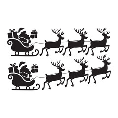 set of christmas elements