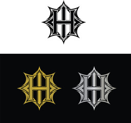 Abstract letter H logo design