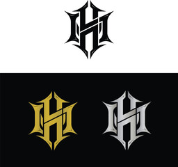Abstract letter H logo design