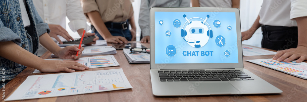 Poster Chatbot software application for brisk online business that automatically reply to customer questions