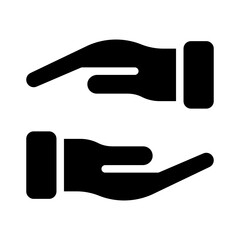 hand giving glyph icon