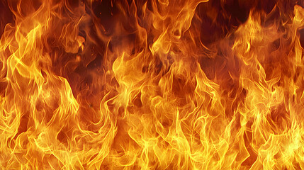 Bright Orange and Yellow Flames Rising Background Texture Design