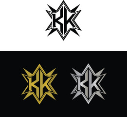 Abstract letter K logo design