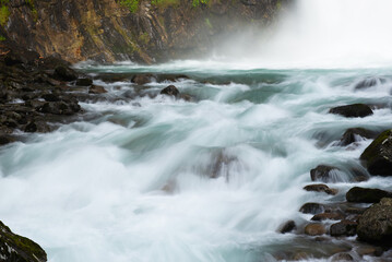 River with rocks and choppy water